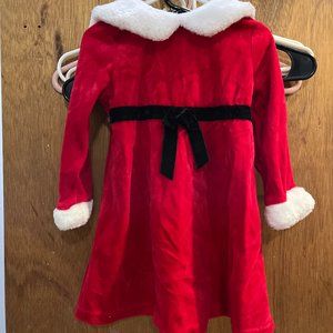 Girls size 3T Red Velvet Christmas Santa Dress